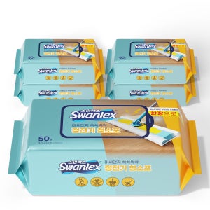 스완렉스 미세먼지 쓱쓱싹싹 정전기 청소포 대형 50매, 4개