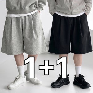 [일반/카고] 남자 버뮤다팬츠 반바지 7부 와이드 핀턱 빅사이즈 1+1