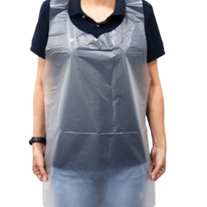 국산 미니 앞치마 80cm 100매 일회용 비닐 방수 식사 턱받이 위생 가운