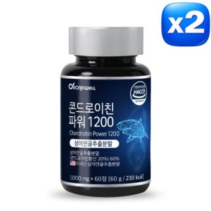 [로니웰] 콘드로이친 파워 1200 1000mg 상어연골 60정, 2개