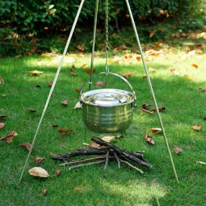 3단 캠핑 삼각대 삼발이 화로대 더치오븐 냄비걸이 바베큐 그릴 스탠드 휴대용 거치대 야외용