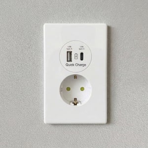 DS D2 화이트 USB 매립 콘센트 1구 A+C타입 고속충전 콘센트