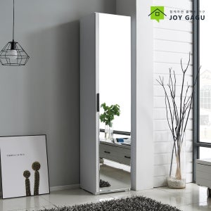 400 틈새수납장 가로 40cm 높이180cm 다용도수납장 코너장 선반장 레이첼400거울형/옷봉형, 5단, 화이트