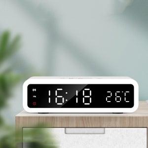 비즈모아 15W 고속무선충전 LED무드등 알람시계 BZ-WL15 3in1 조명 알람시계