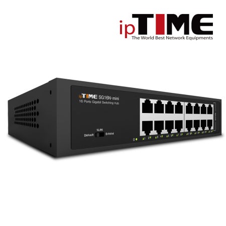 ipTIME 16포트 기가 스위칭허브 인터넷허브 랜 네트워크 랜 스위치 분배기