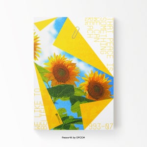 Peace-W 포스터 해바라기 화이트 풍수 인테리어 집들이선물 거실 그림 그래픽 A1 57 A2 A3