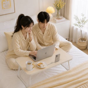 접이식 침대테이블 좌식 노트북 미니 테이블 베드 트레이 다용도 소파