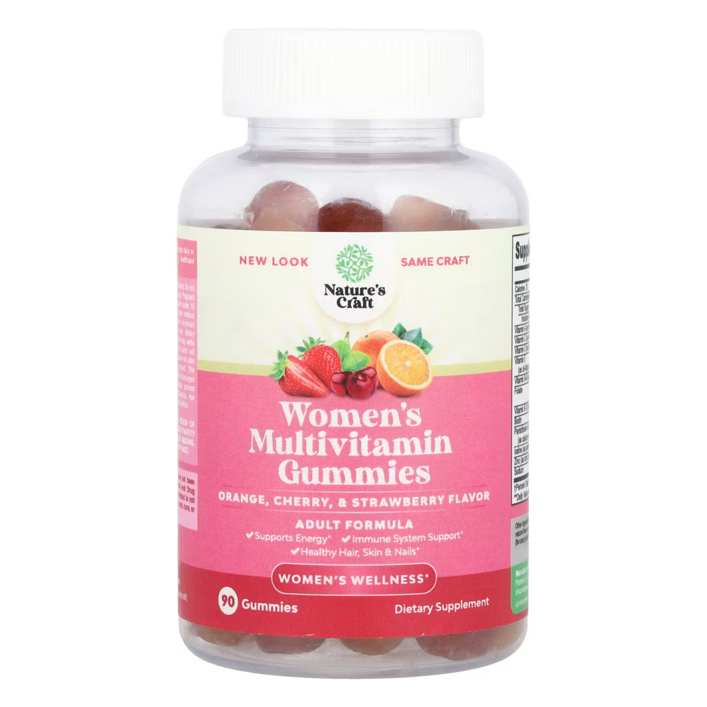 네이처스크래프트 <b>우먼스 멀티비타민 구미</b> 오렌지 체리 &amp; 스트로베리 90구미