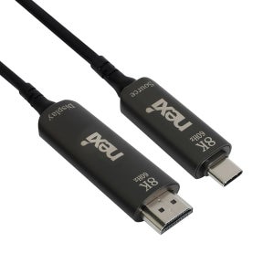 넥시 USB 3.1 C타입 to HDMI 2.1 AOC 하이브리드 광 케이블 20M