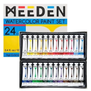 미든코리아 수채화 물감 24색 12ml