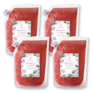 비밀숲속 딸기청 냉동 국산 수제 카페 라떼 납품 대용량 1kg, 4개
