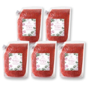 비밀숲속 딸기청 냉동 국산 수제 카페 라떼 납품 대용량 1kg, 5개