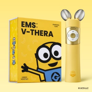마미케어 EMS 브이쎄라 중주파 얼굴마사지기 미니언즈 콜라보