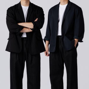 리암 루즈핏 싱글 블레이저 빅사이즈
