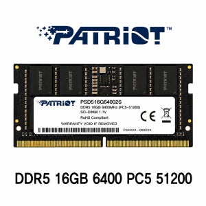 패트리어트 PATRIOT 노트북 메모리 DDR5 16GB 6400 PC5 51200 SODIMM