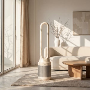 한경희 날개없는선풍기 거실 아기방 헤드분리형 공기청정 리모컨 BLDC HA-NF5000