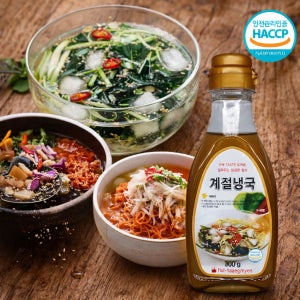 시원한 여름 별미 오이 묵사발 미역 냉국 만들기 계절냉국소스 300g X 3병