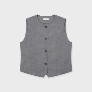 사이드 타이 여성 베스트 그레이