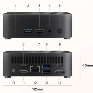 미니PC R7 데스크탑 게임용 사무용 NUC13 NUC13 PLUS R7-8745HS 16G DDR5-256G SSD