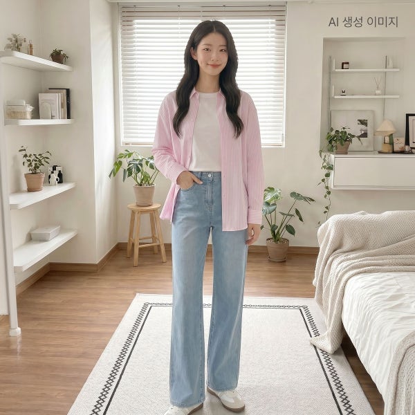 로엠 린넨 와이드 데님 (기본ver.) RMTJG25G02