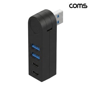 Coms USB 2.0 4포트 허브 C타입x2 A타입x2 IK003