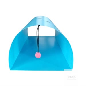 경희의마실 고양이터널 반원형 블루 캣장난감놀이터널 고양이숨바꼭질놀이터널