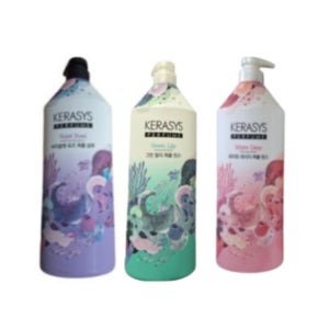 애경 케라시스 퍼퓸 샴푸 린스 대용량 1000ml 3개 바이올렛 로즈 화이트데이지 그린릴리