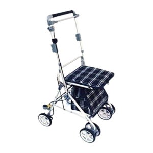삼주 실버카 어르신 보행 보조차 전원주 노인 유모차 체크블루