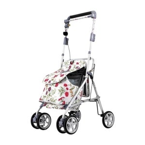 삼주 실버카 어르신 보행 보조차 전원주 노인 유모차 꽃무늬