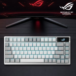ASUS ROG AZOTH NX 무선 게이밍 기계식 키보드 한글 화이트, 적축