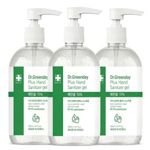 젤타입 손소독제 닥터그린데이 대용량 바르는 손소독제 에탄올 의약외품 500ml, 3개