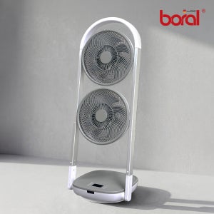 보랄 BLDC 무선 듀얼 접이식 선풍기 리모컨 저소음 팬 BR-D808RCF