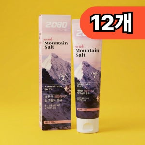 2080 히말라야 소금 퓨어마운틴 잇몸케어 핑크 솔트 순한 튜브 치약 150g 12개