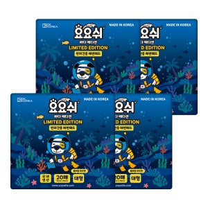 [네이버 ONLY] 요요쉬 바다에디션 강아지 배변패드 대형, 20매입, 4개