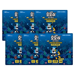 [고양이의 날] 요요쉬 바다에디션 강아지 배변패드 대형, 20매입, 6개
