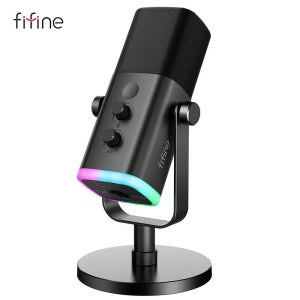 FIFINE AM8 다이나믹 스탠드 게이밍 RGB 마이크 윈드스크린