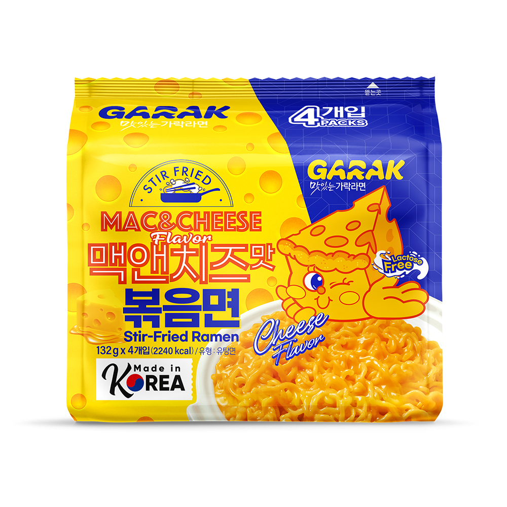 GARAK 가락 맥앤치즈맛 볶음면