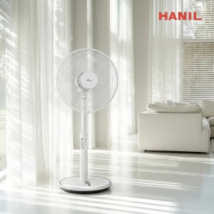 한일 가정용 스탠드 선풍기 무소음 저소음 조용한 거실 화이트(35cm 리모컨 BLDC)