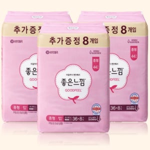 좋은느낌 생리대 울트라슬림 중형 36+8매 X 3팩