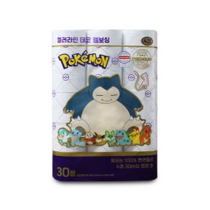 포켓몬 화장지 천연펄프 4겹 30롤