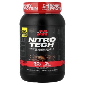 MuscleTech Nitro-Tech 유청 단백질 밀크 초콜릿 맛 907g