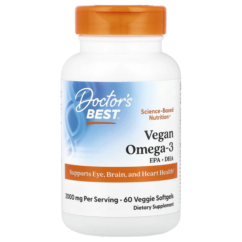 Doctor's Best 비건 오메가3, EPA+DHA, 베지 소프트젤