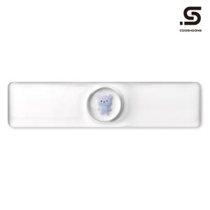 쿠슝 키보드 손목받침대 스트레스볼 슬라임 스퀴시 투명 팜레스트 블루 곰 M, 38cm