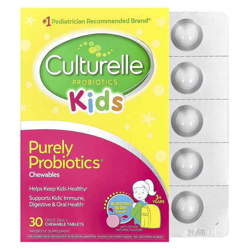 Culturelle 어린이용 Purely Probiotics <b>츄어블</b> 3세 이상 강한 베리