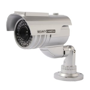 야외 보안용 태양광 모형 CCTV 카메라 LED 점멸