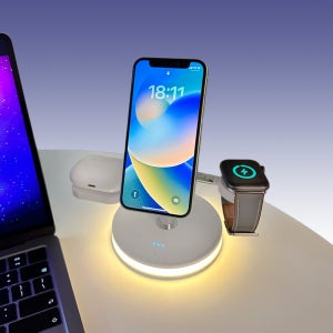 애플 워치 갤럭시 3in1 맥세이프 초고속 무선 충전기 무드등