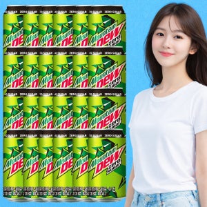 355ml x 48캔 세트 마운틴듀 제로슈거 0칼로리 저칼로리 저당 탄산음료 대용량 음료수 단체 행사 업소용