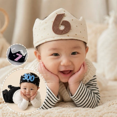 마베럽 개월수왕관 아기생일왕관 셀프뉴본촬영 아기셀프촬영 임신출산선물