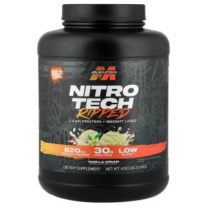 MuscleTech Nitro-Tech Ripped 순단백질 균형 잡힌 영양 바닐라 크림