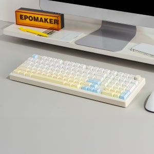 에포메이커 Galaxy100 Lite 유무선 기계식 게이밍 키보드 핫스왑 크림화이트, Wisteria Linear V2